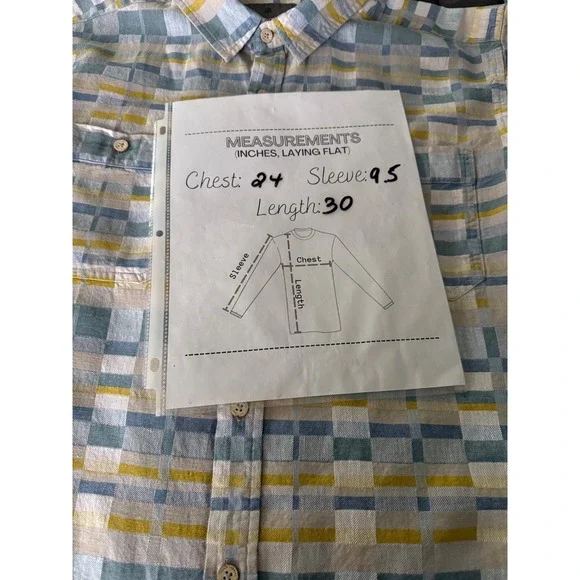 Royal Robbins Shirt Men's XL Plaid Linen/Organic Cotton Outdoor Travel Coastal - Picture 7 of 7